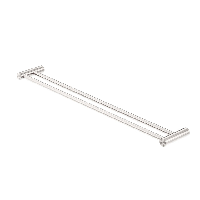Nero Zen SS316L Double Towel Rail 800mm Brushed Nickel Bathroom Accessories Nero Default Title