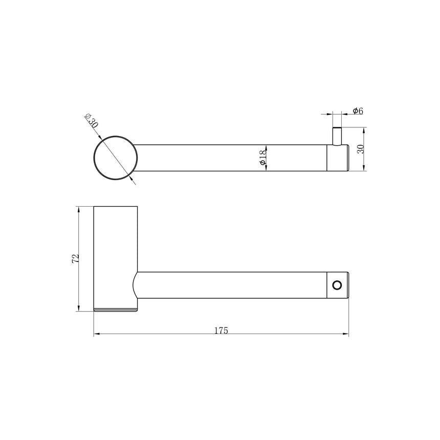 Nero Zen SS316L Toilet Roll Holder Graphite Bathroom Accessories Nero