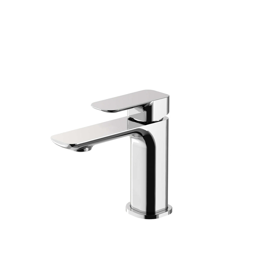 Otti Oskar chrome basin mixer by Tilemall with single lever handle and curved spout