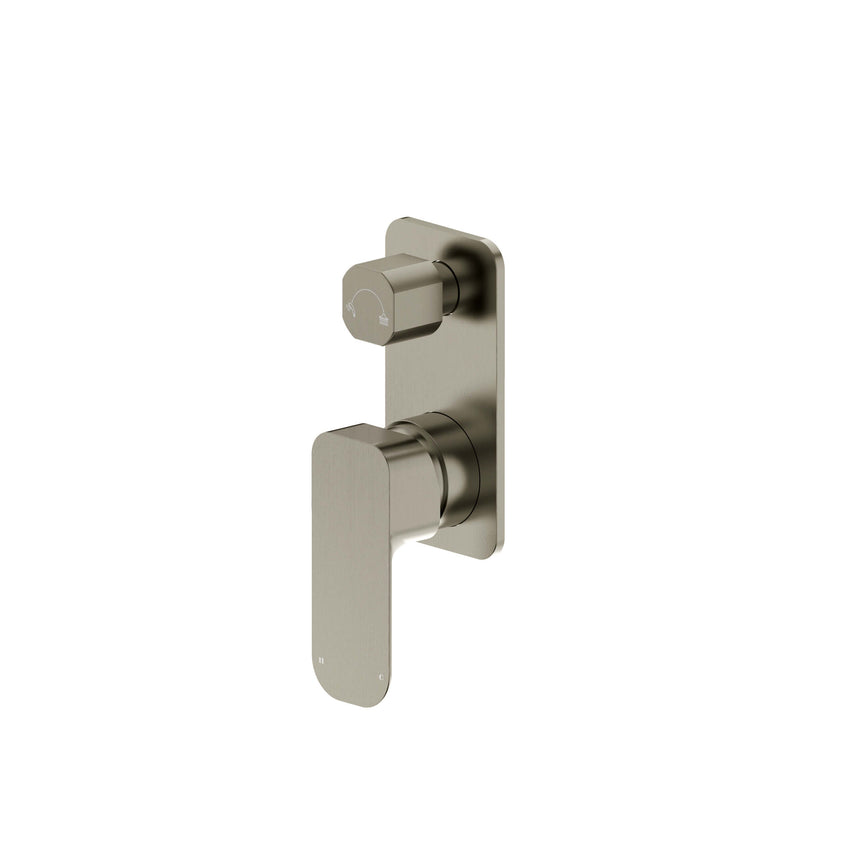 Otti Oskar brushed nickel wall-mounted shower mixer with diverter by Tilemall
