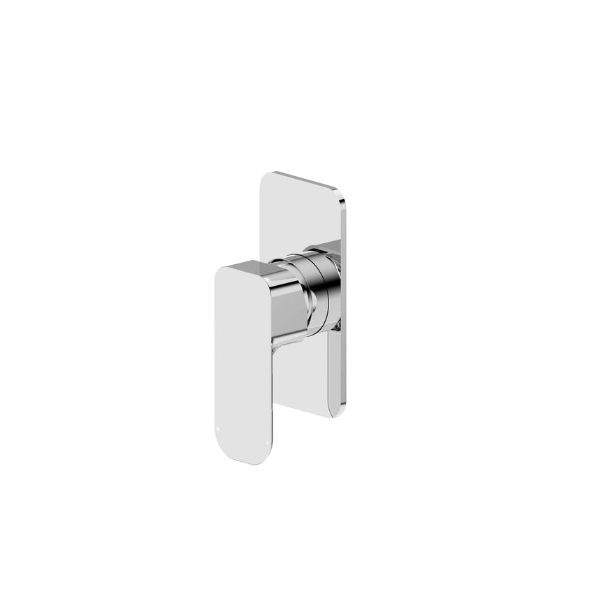 Otti Oskar OT chrome shower mixer by Tilemall with rectangular plate and single lever handle