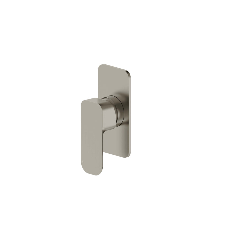 Otti Oskar OT brushed nickel wall shower mixer by Tilemall with single lever handle