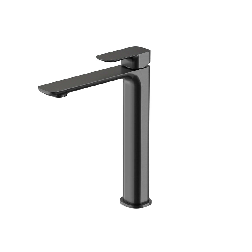 Otti Oskar Tall basin mixer in gunmetal by Tilemall with single lever handle