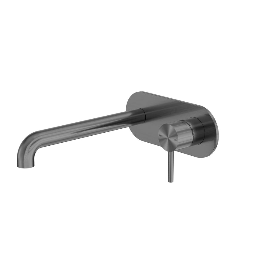 Nero Zen Ss316L Wall Basin/Bath Mixer 230mm Spout Graphite Tapware Nero Default Title