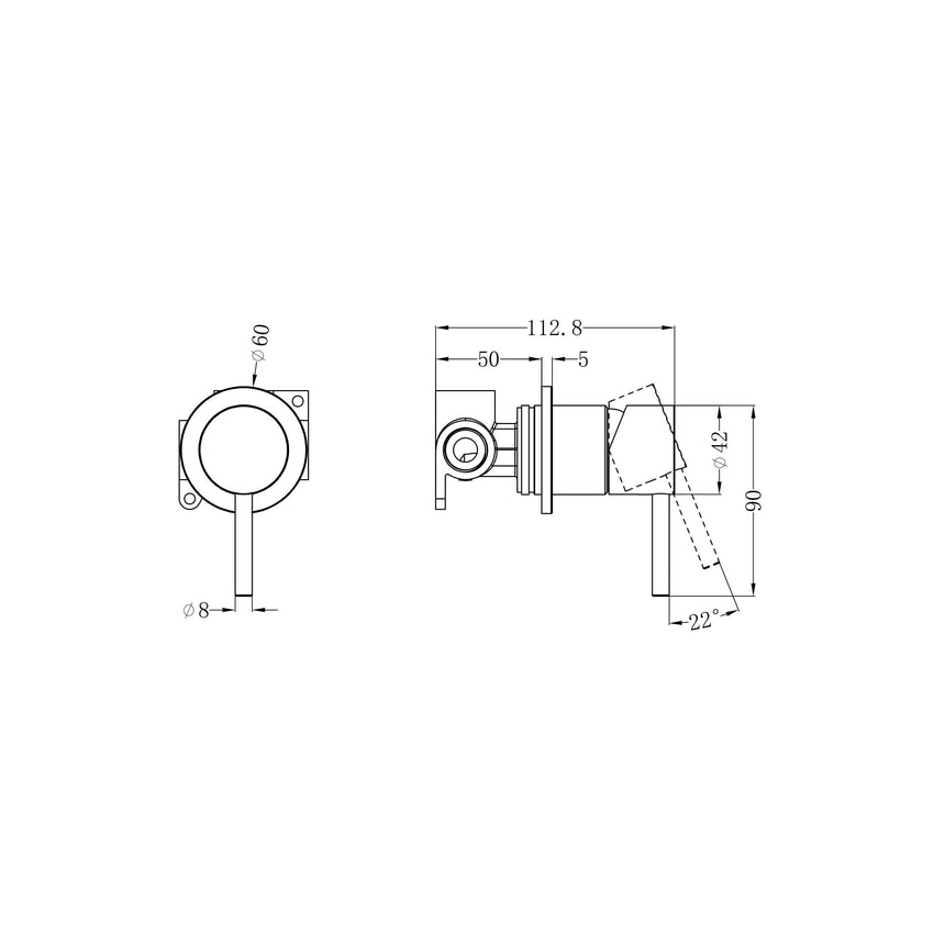 Nero Zen Ss316L Shower Mixer Brushed Bronze Shower Nero