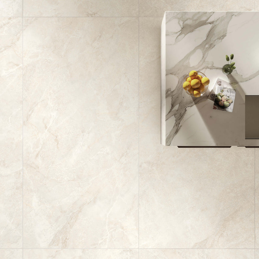 Xia 1200x600 Matt Cream Stone look Tiles Tilemall