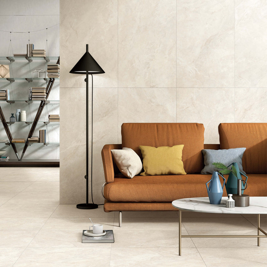 Xia 1200x600 Matt Cream Stone look Tiles Tilemall