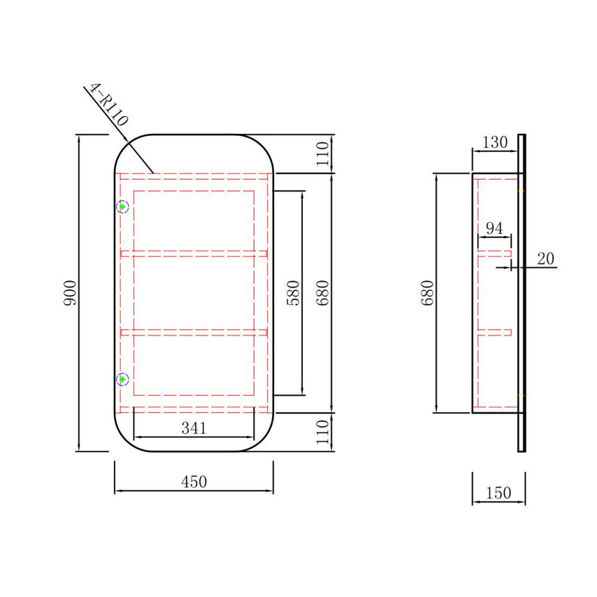 Aulic Vienna Shaving Cabinet Shaving Cabinet Aulic