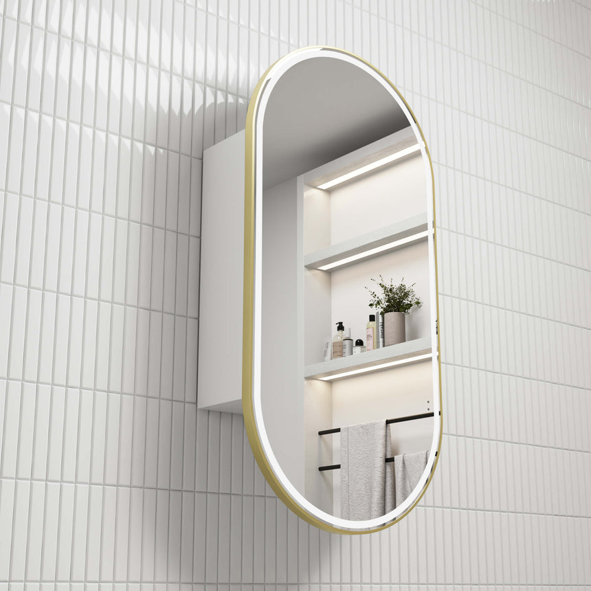 Aulic Beau Monde Oblong LED Shaving Cabinet LED Shaving Cabinet Aulic