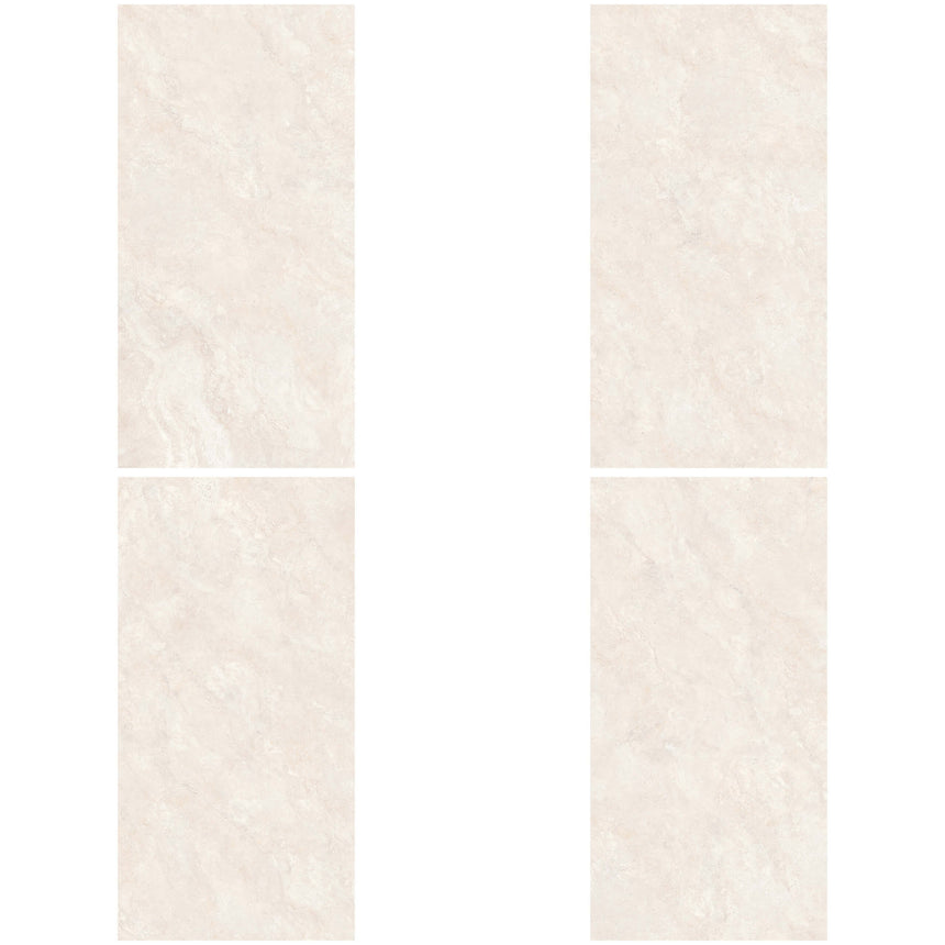 Ankara Travertine Cross Cut 1500x750 Matt White Travertine Look Tiles Dongpeng