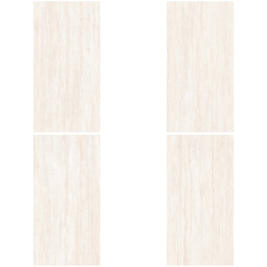 Ankara Travertine Vein Cut 1500x750 Matt White Travertine Look Tiles Dongpeng
