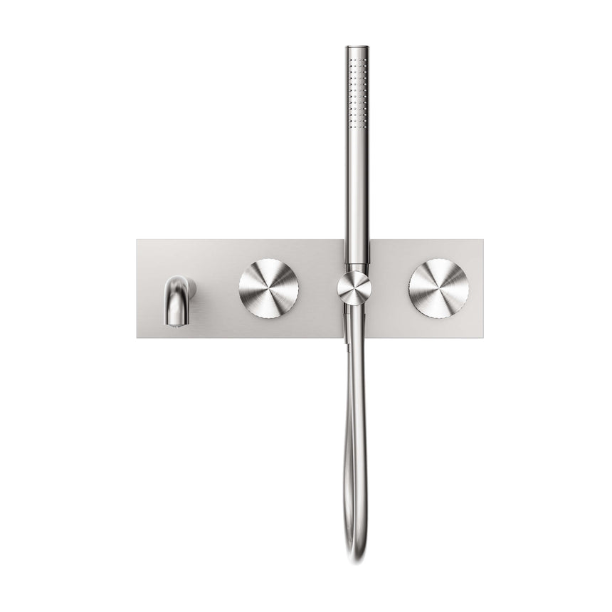 Nero Opal Progressive Shower System With Spout 230mm Brushed Nickel Shower Nero