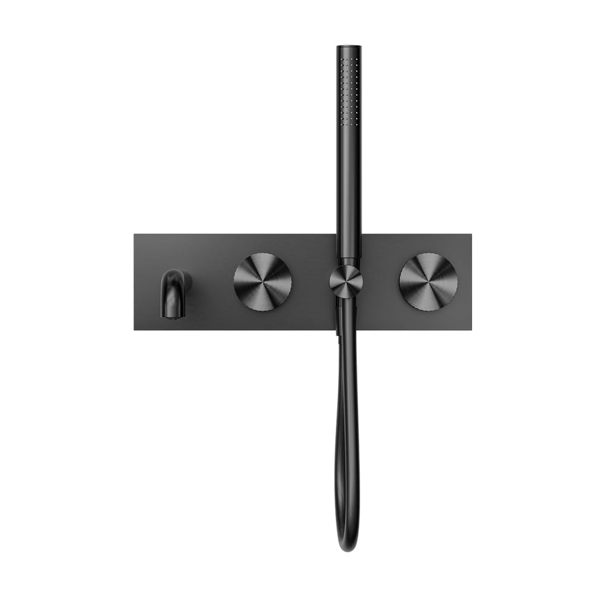 Nero Opal Progressive Shower System With Spout 230mm Graphite Shower Nero