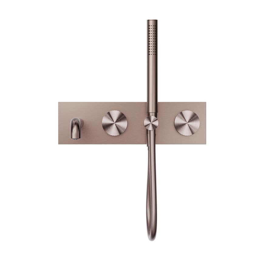 Nero Opal Progressive Shower System With Spout 230mm Brushed Bronze Shower Nero
