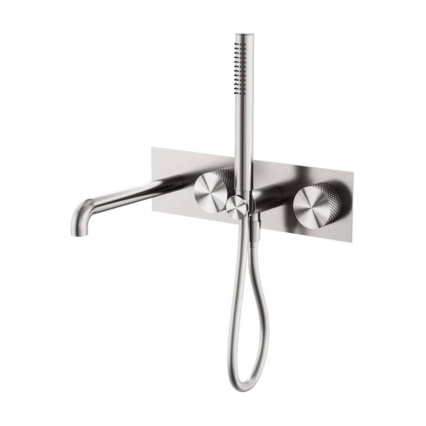 Nero Opal Progressive Shower System With Spout 250mm Brushed Nickel Shower Nero Default Title