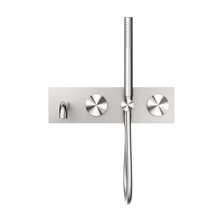 Nero Opal Progressive Shower System With Spout 250mm Brushed Nickel Shower Nero