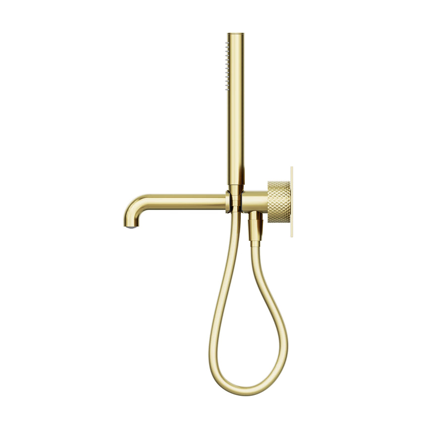 Nero Opal Progressive Shower System With Spout 250mm Brushed Gold Shower Nero