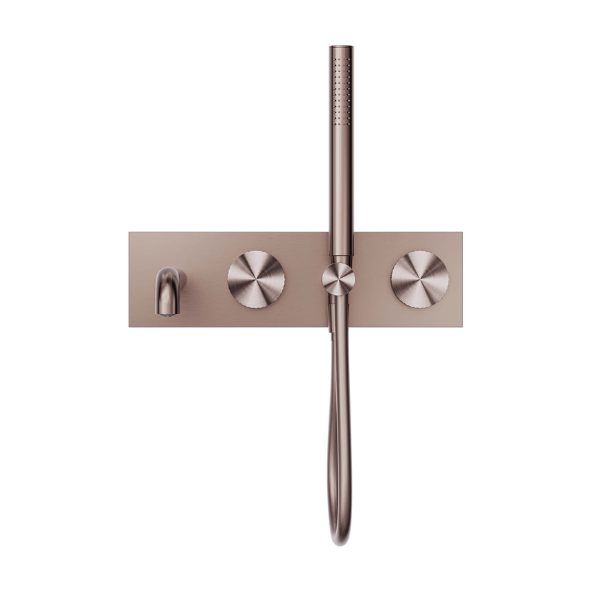 Nero Opal Progressive Shower System With Spout 250mm Brushed Bronze Shower Nero