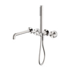 Nero Opal Progressive Shower System Separate Plate With Spout 230mm Brushed Nickel