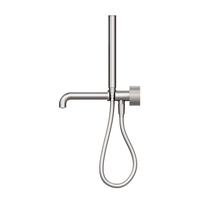 Nero Opal Progressive Shower System Separate Plate With Spout 230mm Brushed Nickel Shower Nero