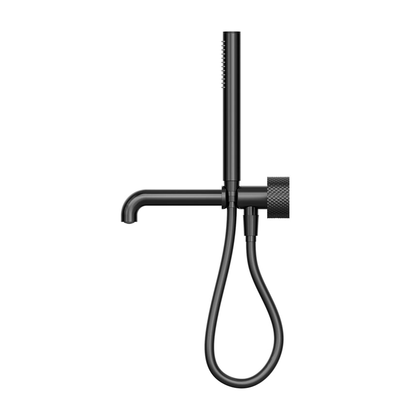 Nero Opal Progressive Shower System Separate Plate With Spout 230mm Graphite Shower Nero