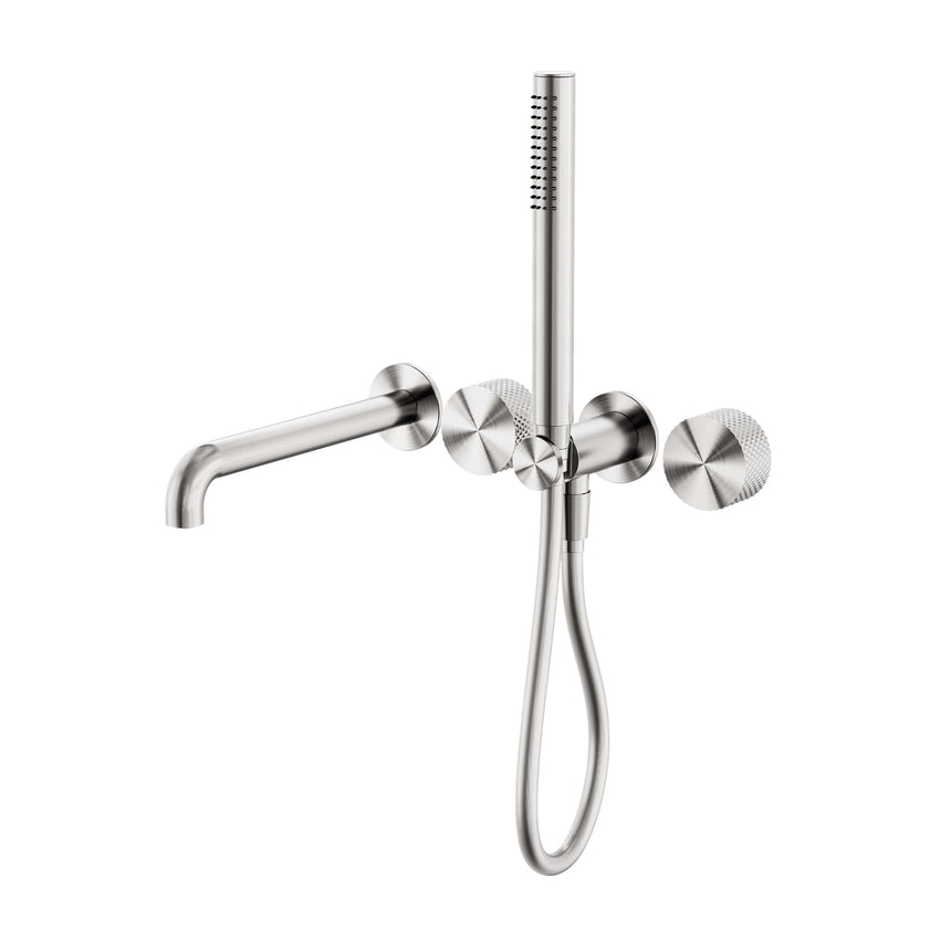 Nero Opal Progressive Shower System Separate Plate With Spout 250mm Brushed Nickel Shower Nero Default Title