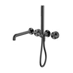 Nero Opal Progressive Shower System Separate Plate With Spout 250mm Graphite