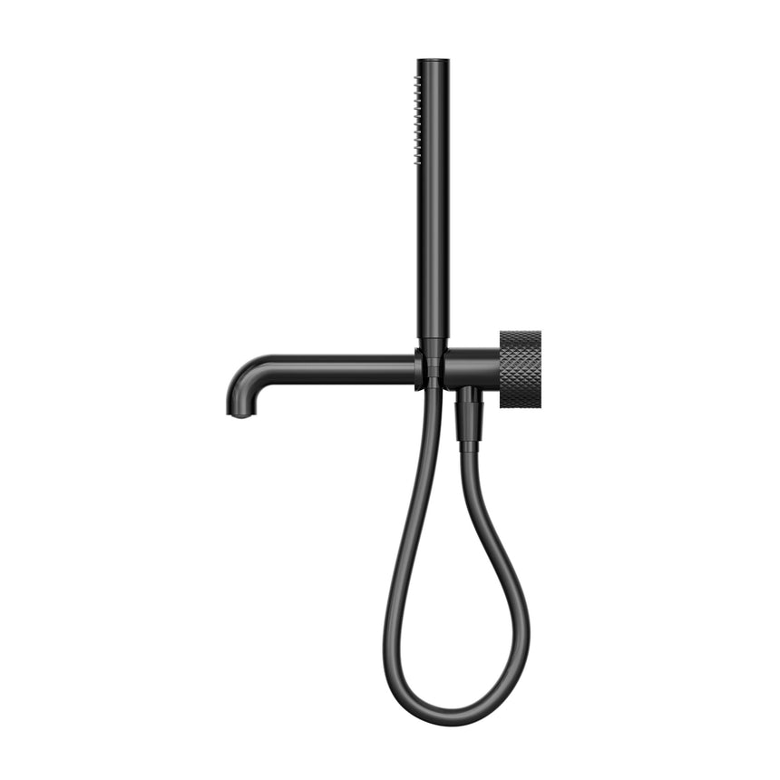 Nero Opal Progressive Shower System Separate Plate With Spout 250mm Graphite Shower Nero