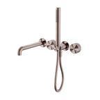 Nero Opal Progressive Shower System Separate Plate With Spout 250mm Brushed Bronze