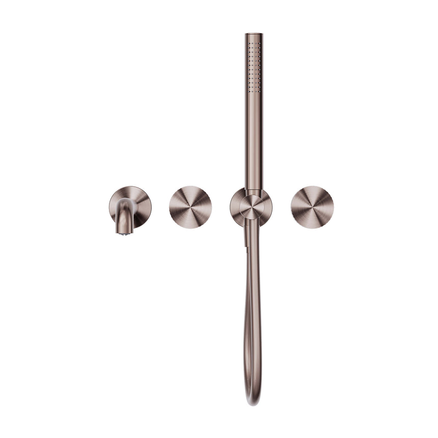 Nero Opal Progressive Shower System Separate Plate With Spout 250mm Brushed Bronze Shower Nero