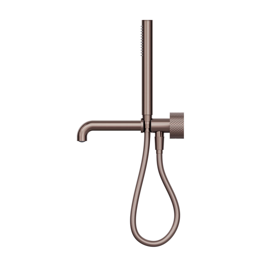 Nero Opal Progressive Shower System Separate Plate With Spout 250mm Brushed Bronze Shower Nero