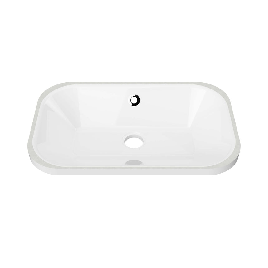 Bodhi Undermount Basin 540mm Gloss White Bathroom Basin Timberline Default Title