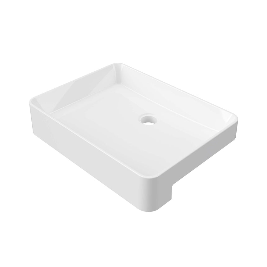 Fergus Semi Recessed Basin 500mm Gloss White Bathroom Basin Timberline