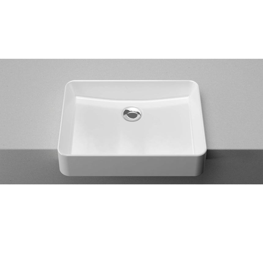 Fergus Semi Recessed Basin 500mm Gloss White Bathroom Basin Timberline
