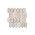Marble Mosaic Feather 96x48mm Honed New Grey
