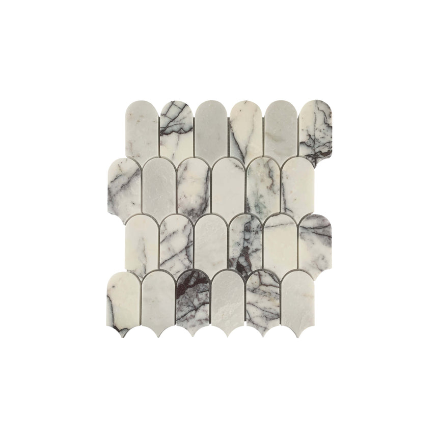 Natural Marble Mosaic Feather 96x48 New York Stone Honed Sample Sample Tilemall