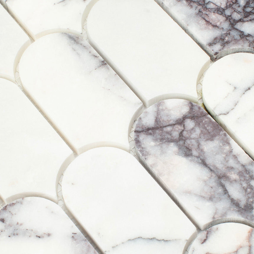 Marble Mosaic Feather 96x48mm Honed New York Stone
