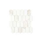 Marble Mosaic Feather 96x48mm Honed Calacatta Gold