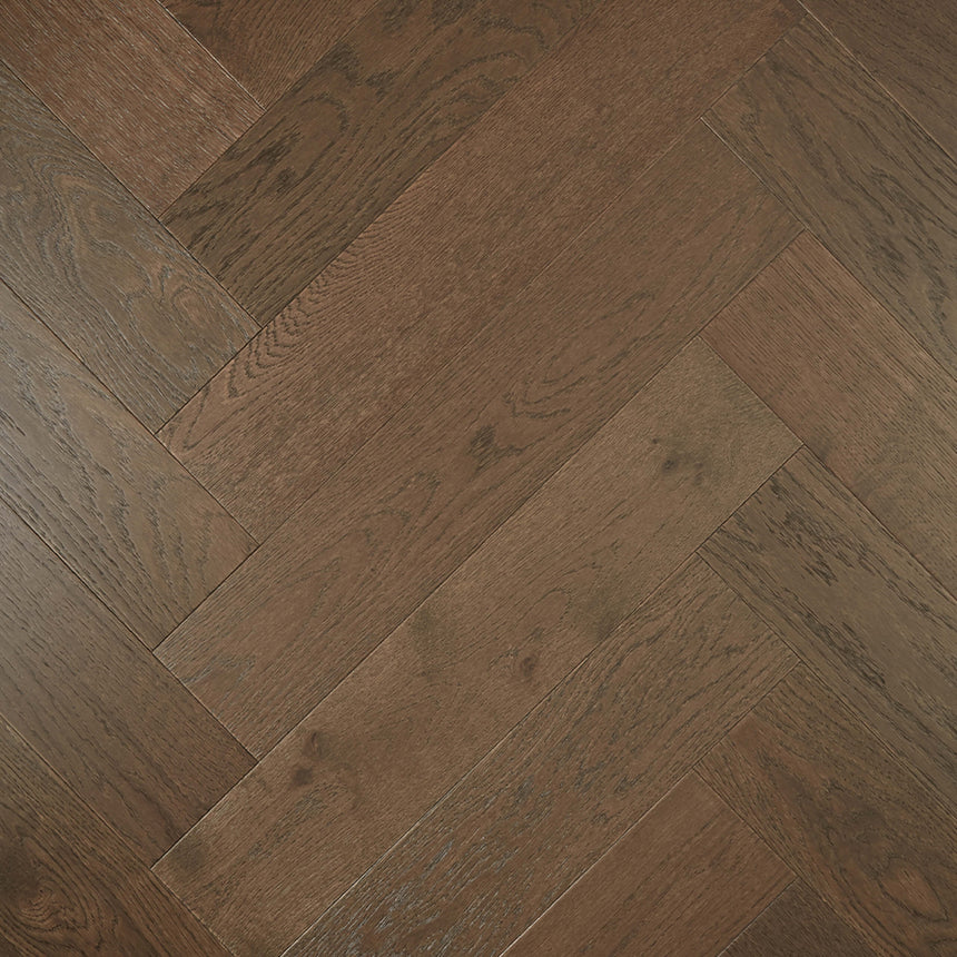 De Marque European Oak Herringbone Engineered Flooring 600x120x21/6mm Dark Brown Timber Flooring Preference Floors Default Title