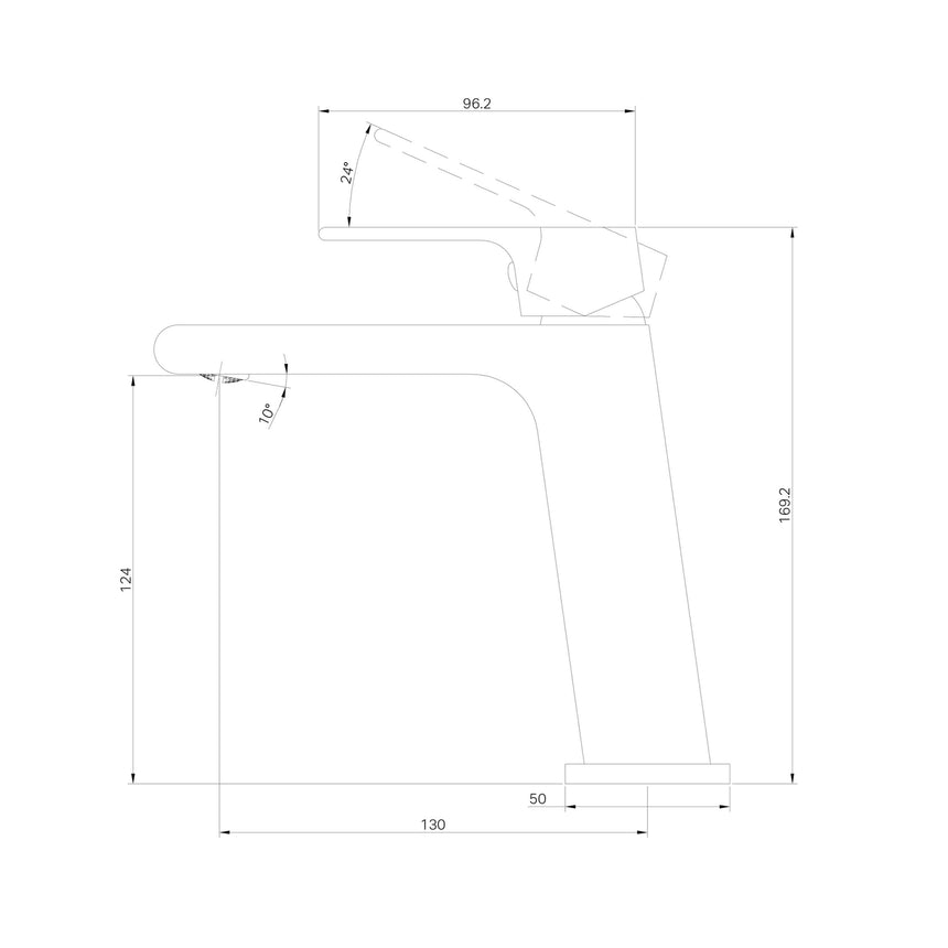 Nero Bianca Basin Mixer Brushed Bronze Tapware Nero