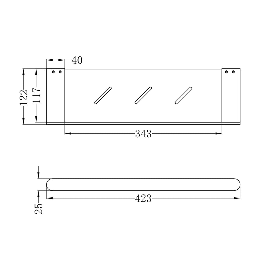 Nero Bianca Shower Shelf Brushed Bronze Bathroom Accessories Nero