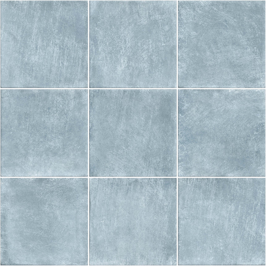 Antiquity 150x150 Matt Blue Encaustic Look Tiles Tilemall
