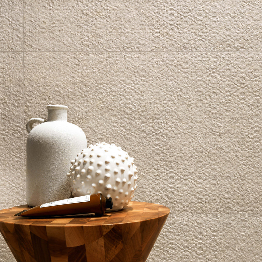 Lims 3D Wall 800x400 Ivory Stone Look Tiles Tilemall