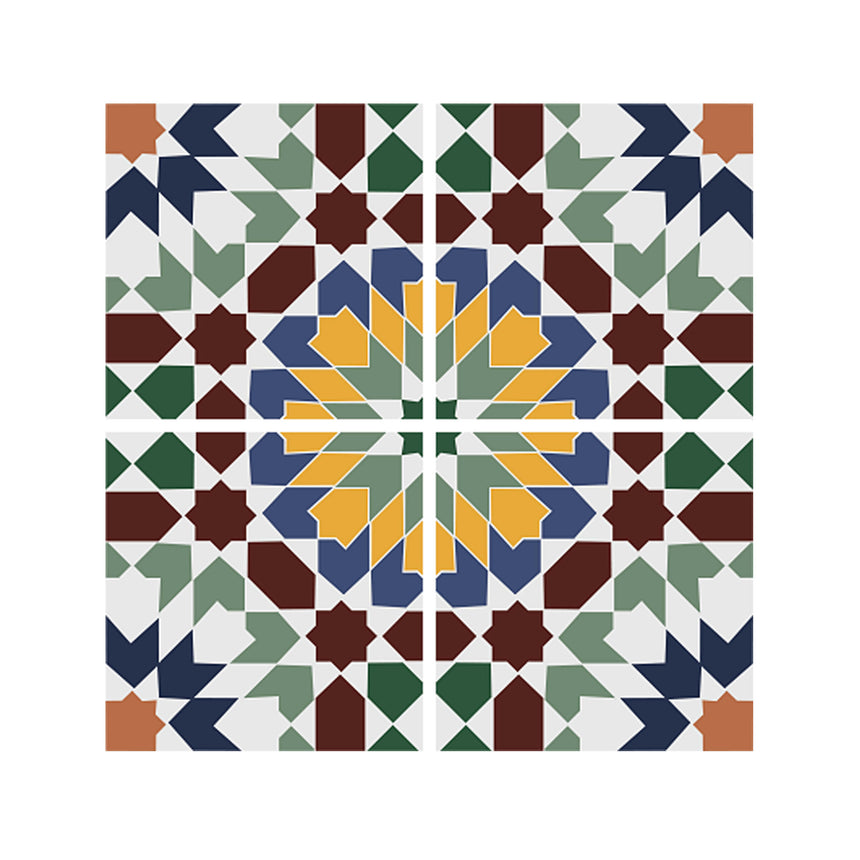 Picasso 200x200 Matt PCS791 Encaustic Look Tiles Tilemall