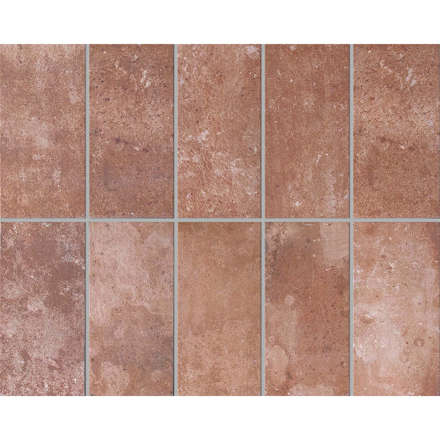 Chianti Matt 125x250 Rosso Terracotta Stone Look Tiles Tilemall