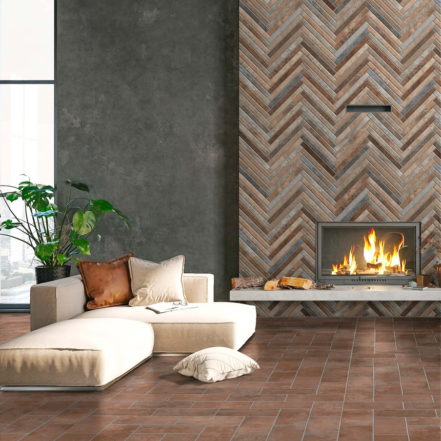 Chianti Matt 125x250 Rosso Terracotta Stone Look Tiles Tilemall