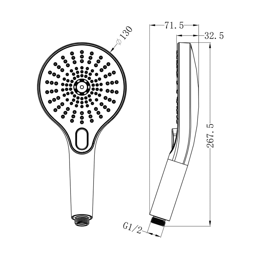 Nero Opal Hand Shower Gun Metal Shower Nero