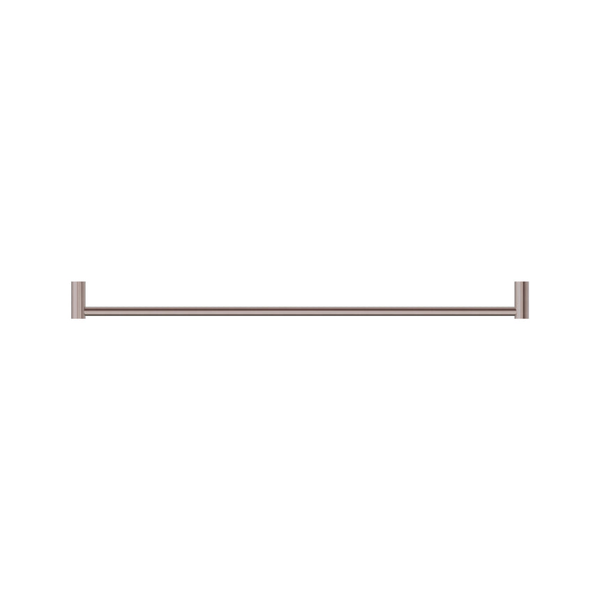 Nero New Mecca Single Towel Rail 800mm Brushed Bronze Bathroom Accessories Nero