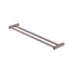 Nero New Mecca Double Towel Rail 600mm Brushed Bronze
