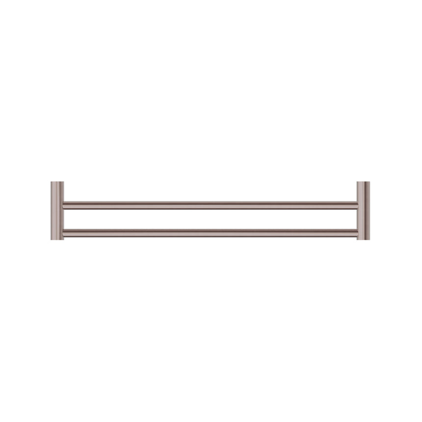 Nero New Mecca Double Towel Rail 600mm Brushed Bronze Bathroom Accessories Nero